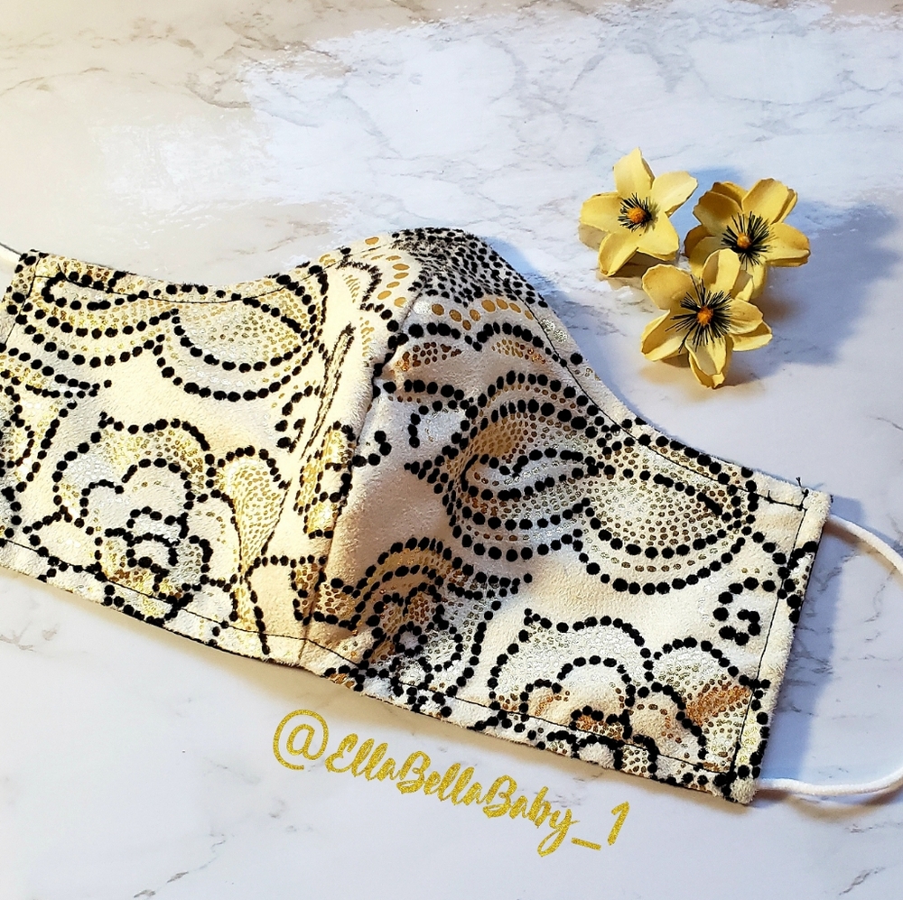 Metallic Face Mask Filter Reversible 3 Layers